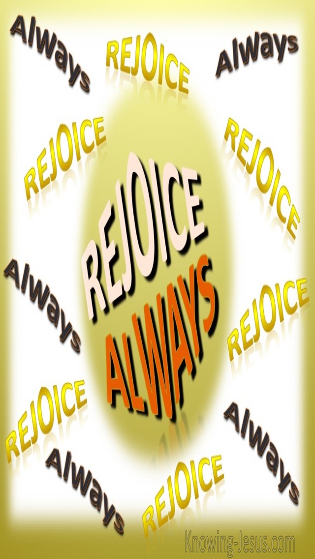 1 Thessalonians 5:16 Rejoice Always (yellow)